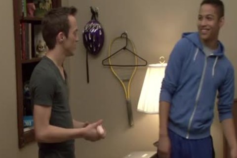 naughty gays Brice Carson And Lucas Vitello Sharing A Large dildo And nailing