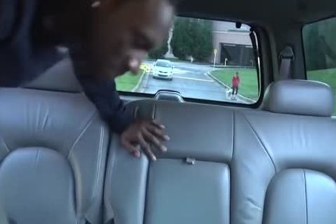 White hairless Swallowing Off throbbing darksome Tool