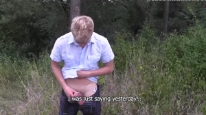 A wild dilettante blond teen blows to the stranger