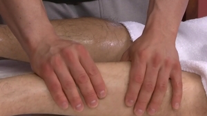 Icon Male: Muscled Jaxton Wheeler touching huge penis