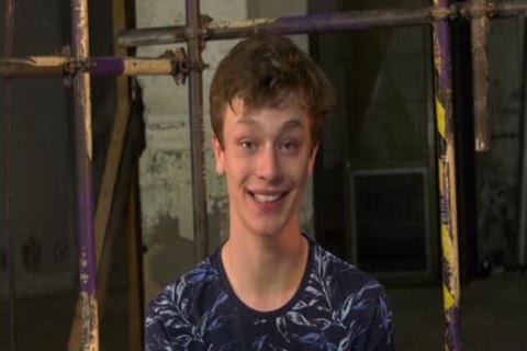 Blindfolded teen Knocked Off Hard By corporalist Male taskmaster