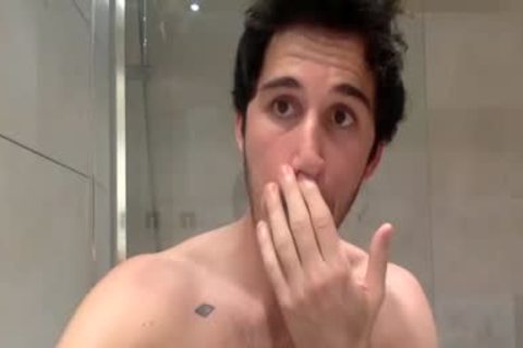 twink Touching His booty And jerking off