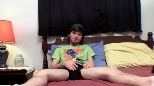 StraightNakedThugs.com: Twink James jerking Dakota