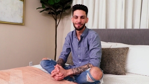 Stagcollective: Tattooed Liam masturbation at the casting