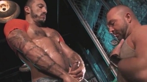 Hunk loves fucked by big cock daddy