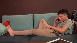 BoyFun: Solo Heber Grant touching uncut dick