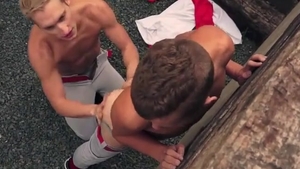 Two Baseball boyz pounding Each Other