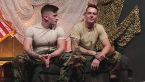 Active Duty: Brutal Bareback for Two Twinks