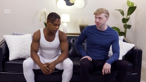 Jerk Buddies: Caucasian Hunk Takes Black Athlete's Big Dick