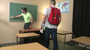 Cock Virgins: Classroom Cunnilingus Comforts Kid
