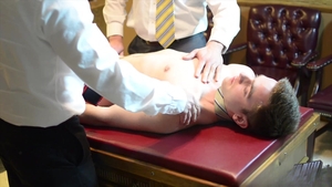 Missionary Boys: Caressed by Two Horned Priests
